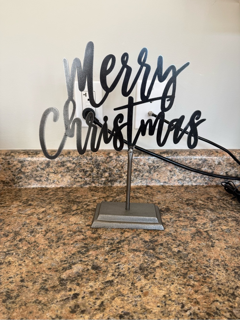 Metal Holiday Sign